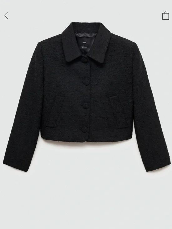 Mango CROPTWEED JACKET SizeS, M NWT - Picture 8 of 12